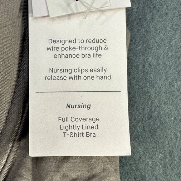 Auden Women's Size 40D Nursing Bra T-Shirt Full Coverage Rocket City Gray New - Picture 6 of 13
